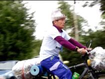Оштун 75 жаштагы тургуну Мамыт Таштанов түштүк калаадан Түркиянын Бурса жергесине велосипед менен жетти