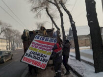 Бишкекте көрнөк-жарнактарды иретке келтирүү боюнча рейд өттү