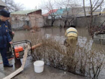 Бишкекте нөшөрлөгөн жаандан улам үйлөрдүн короосун суу каптады