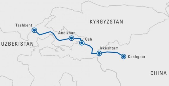 Кытай – Кыргызстан – Өзбекстан темир жолунун жалпы узундугу 523 чакырымды түзөт