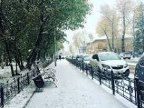 В Иркутске выпал снег