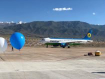 Аэропорт в Тамчы принял первый чартерный рейс из Ташкента