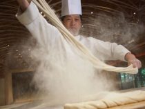 Шеф-повар приготовил лапшу, которая является самой длинной в мире