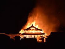 На юге Японии в результате пожара практически полностью сгорел древний замок.