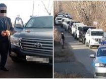 Кортежем из 60 джипов отметил мужчина развод в Казахстане