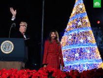 Дональд Трамп зажег огни на рождественской елке перед Белым домом