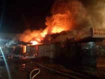 На Ошском рынке в Бишкеке вновь произошел пожар