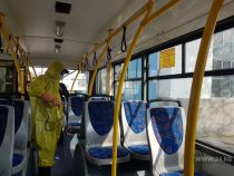 Весь общественный транспорт Бишкека дезинфицируется