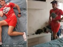 Российский спортсмен пробежал сто километров вокруг своей кровати