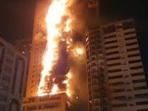 В ОАЭ загорелся 49-этажный жилой небоскреб