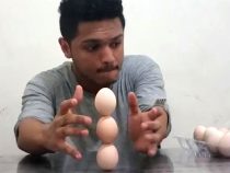 Установлен рекорд по строительству башни их яиц