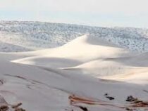 Пустыню Сахара засыпало снегом