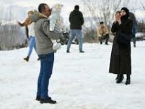 В Сирии впервые этой зимой выпал снег