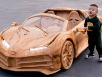 Житель Вьетнама создал деревянную копию Bugatti для своего сына