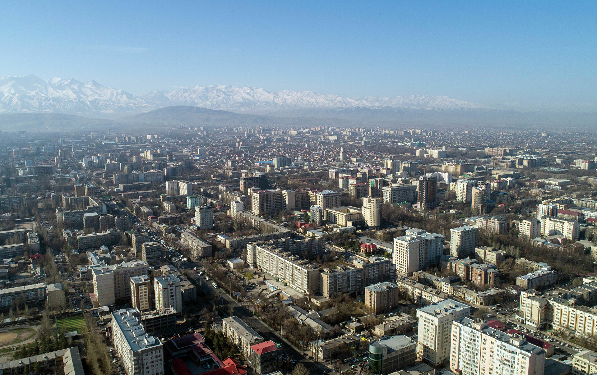 С высоты птичьего полета город Бишкек