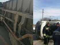 Ураганный ветер перевернул грузовую «Газель» в Новороссийске