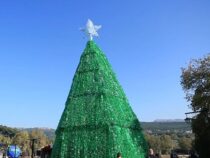 В Ливане установили елку из зеленого пластика