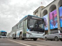 Первая партия автобусов для Бишкека пересекла границу с Казахстаном