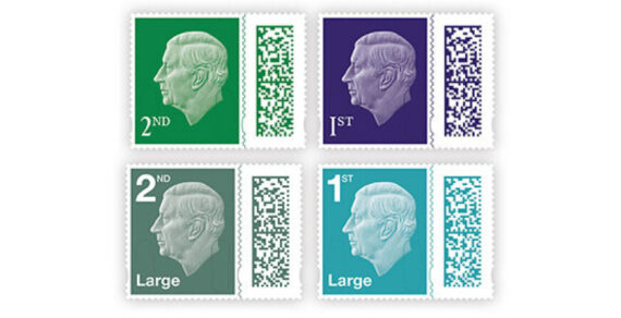 Британская почта представила первые марки с изображением Карла III