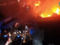 Крупный пожар произошел сегодня ночью в Бишкеке
