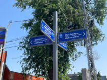 В Бишкеке установили первые дорожные указатели