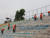 В Таласе проводят капитальный ремонт стадиона