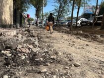 В Бишкеке продолжается ремонт тротуаров