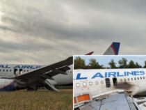 Самолет экстренно сел в  поле Новосибирской области