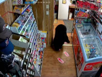 Медведь забрался в магазин и украл пачку мармеладных мишек
