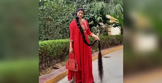 Индианка установила мировой рекорд по длине волос
