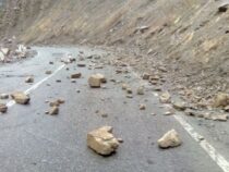 На трассе Бишкек — Нарын — Торугарт произошел камнепад