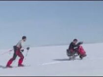 Британец с инвалидностью пересекает Южный полюс на лыжах