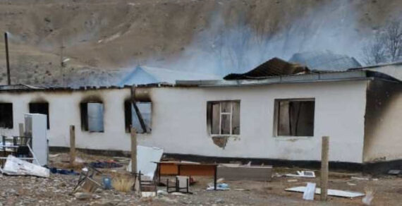 В селе Энилчек в Иссык-Кульской области сгорела школа