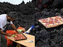 В Гватемале пиццу выпекают на вулканической лаве
